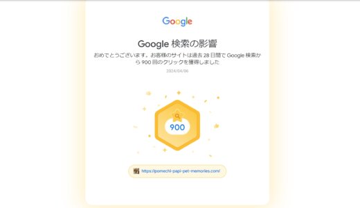 Google検索 28日で９００検索達成